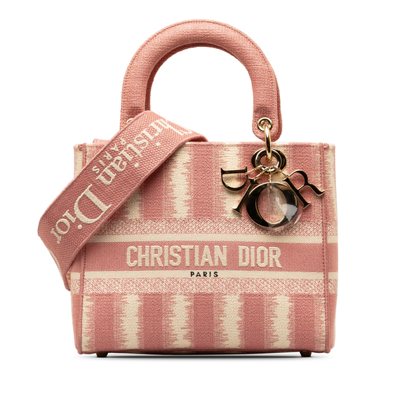 Dior Handbags - Pre-Loved Dior Medium D-Stripes Lady D-Lite